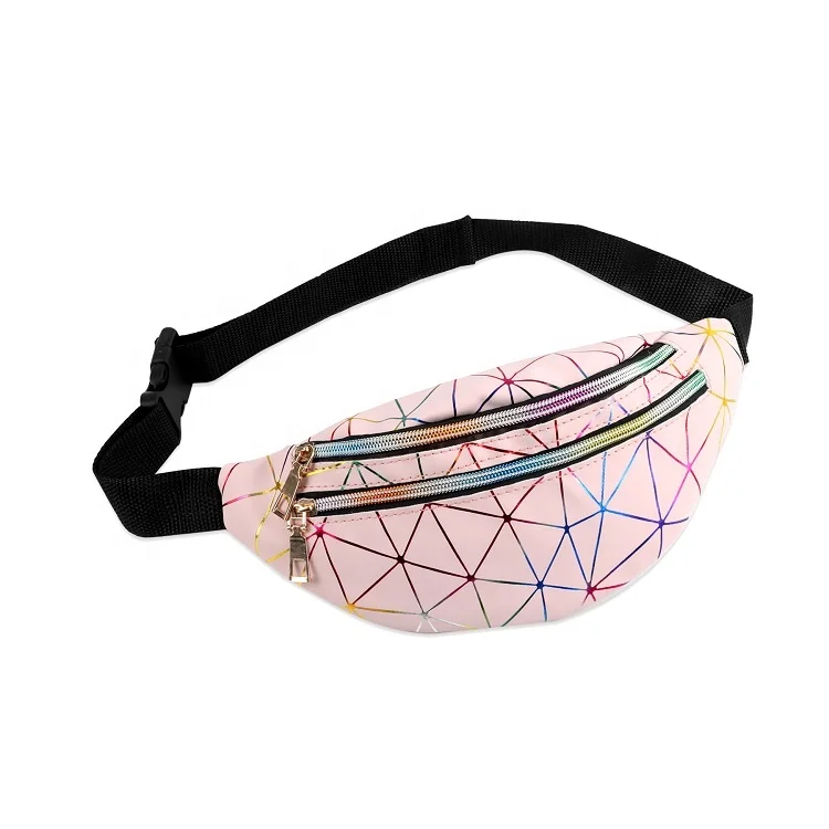 

China Wholesale Custom Laser Bag Waist Pack PU Leather Fashion Cross Body Fanny Pack