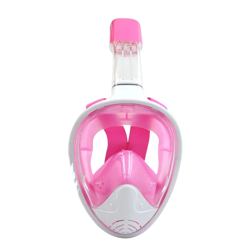 

Outdoor Swimming Pool Snorkeling Kids Food Grade Silicone Full Face Snorkel Mask Scuba Swim Freedive Mask, Customized color supported