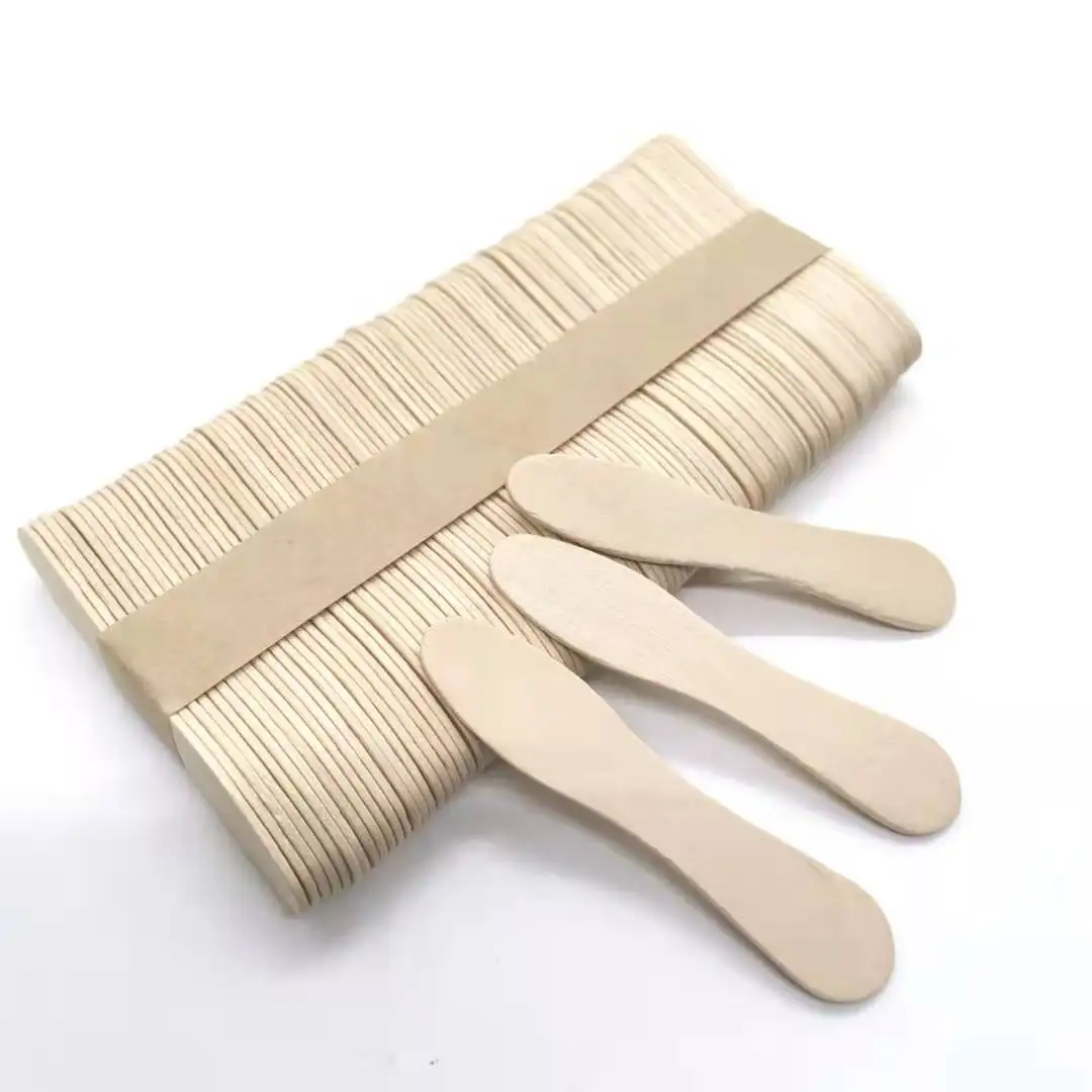 

Disposable wooden spoon Wooden Ice Cream Spoon, Natural