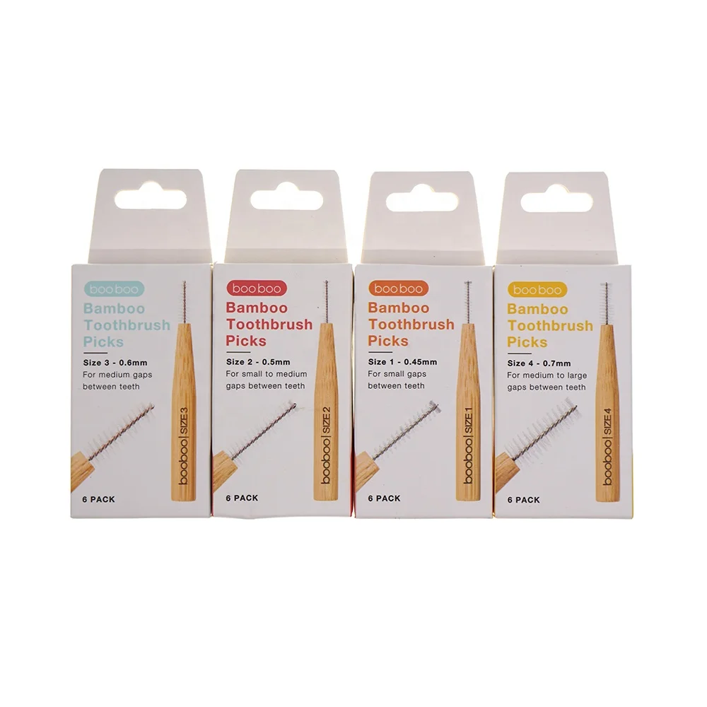 

Eco Friendly Oral Care Dental Product Private Bamboo Biodegradable OME Disposable Interdental Brushes, Bamboo color