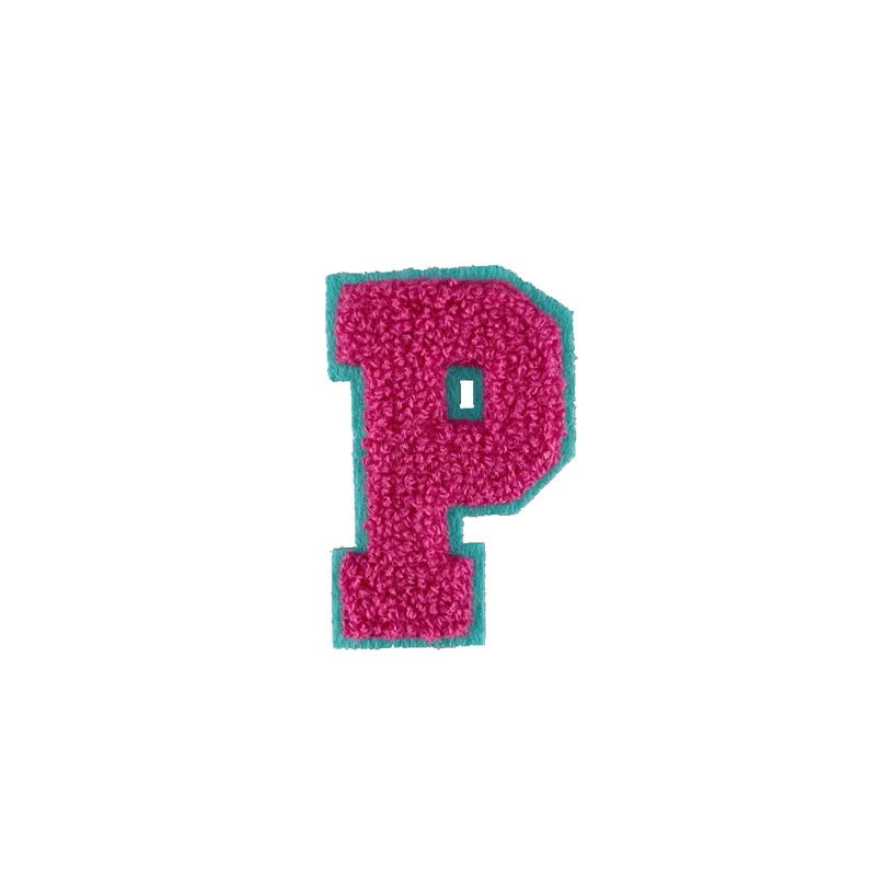 

New 3D Colorful A-Z 26 Letters Chenille Embroidered Patches Sew on Alphabet Letters Embroidery Applique 1 Set