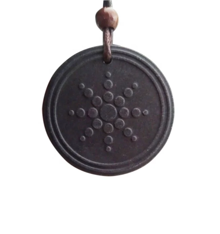 

10000cc Ion Energy Pendant Adjustable Circle Necklace Custom Logo Scalar Quantum Bio nano lava pendants with Japan technology, Black