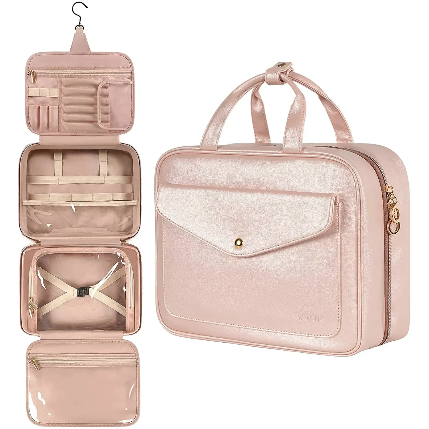 

New Toiletries Organizer Hanging Bathroom Wash Bag Waterproof Storage Neceser Women Makeup Bag Travel Cosmetic Bag Wholesale