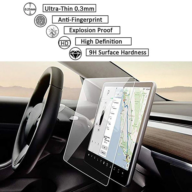 

9H High protector for car gps E-commerce new products Car screen protector for Tesla X/3/Y/S