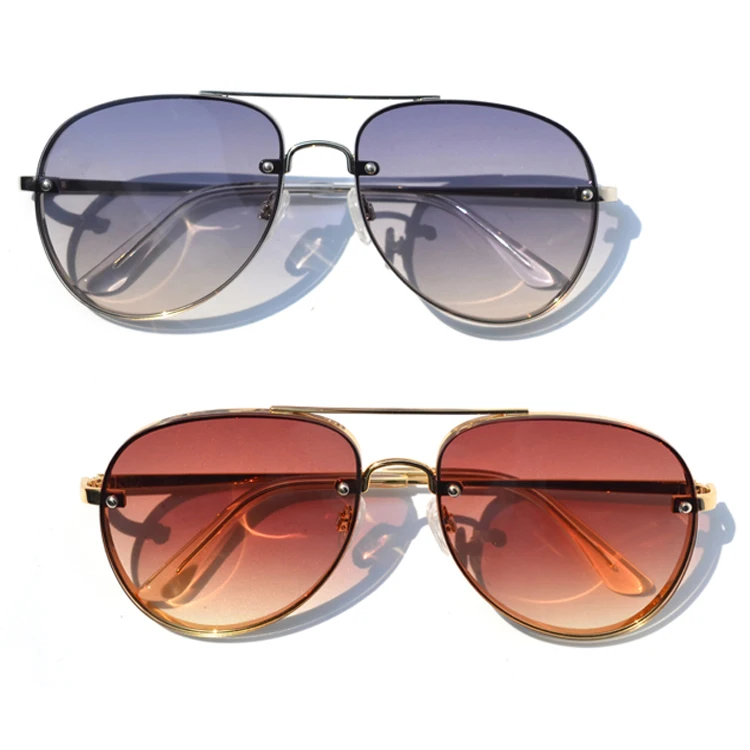 

Imountaintop custom mens luxury nylon lens gold silver metal oversized sunglasses, 2 colors