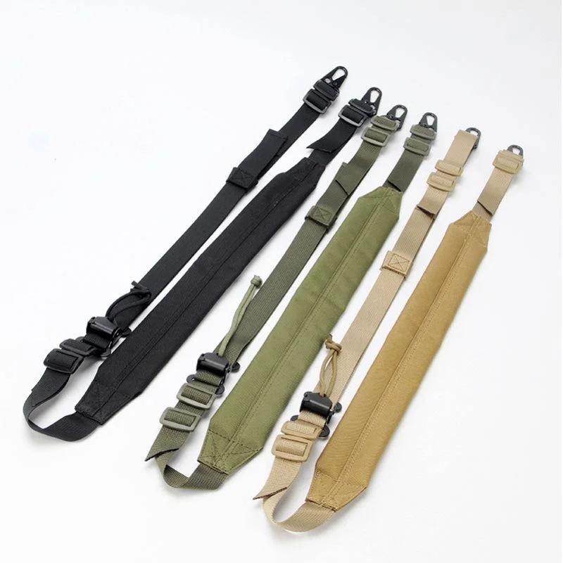 2025 Tactical MK2 Sling Shooting Hunting Padded 2 Points Gun Shoulder Strap Gun Rope Straps with HK Hook
