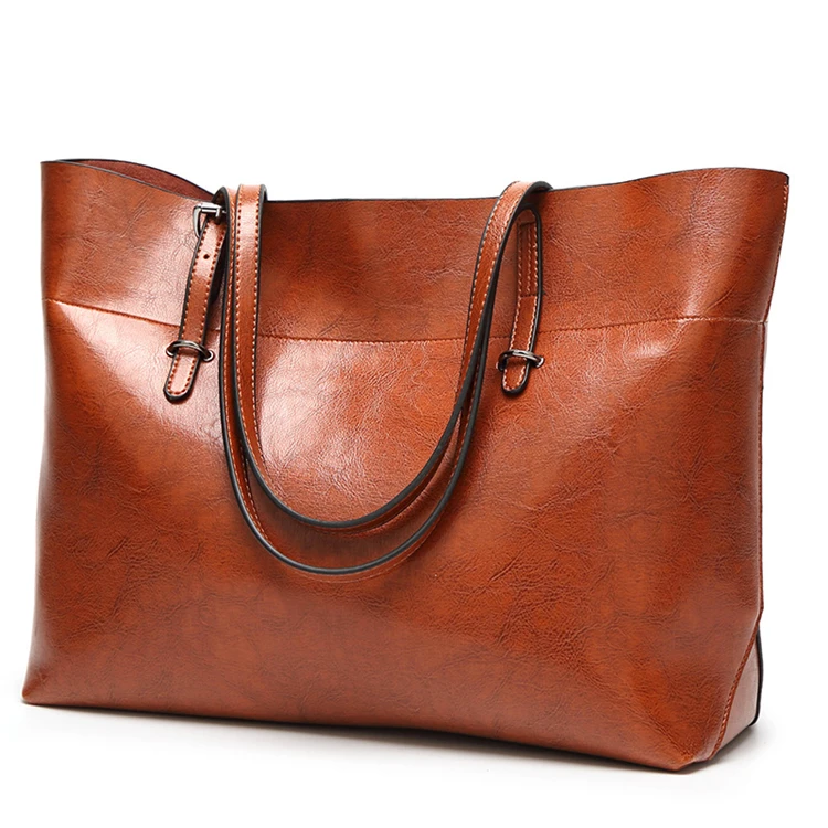 

Hot Sale 2020 Modern Design Large Size Lady Handbag Pu Leather Tote Bag, Customizable