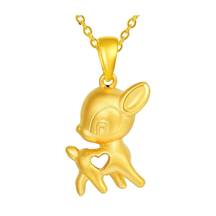 

Hd0221 24K Gold Filled Jewelry Set Gold Pendant 14K Gold Plated Over Brass Deer Pendant