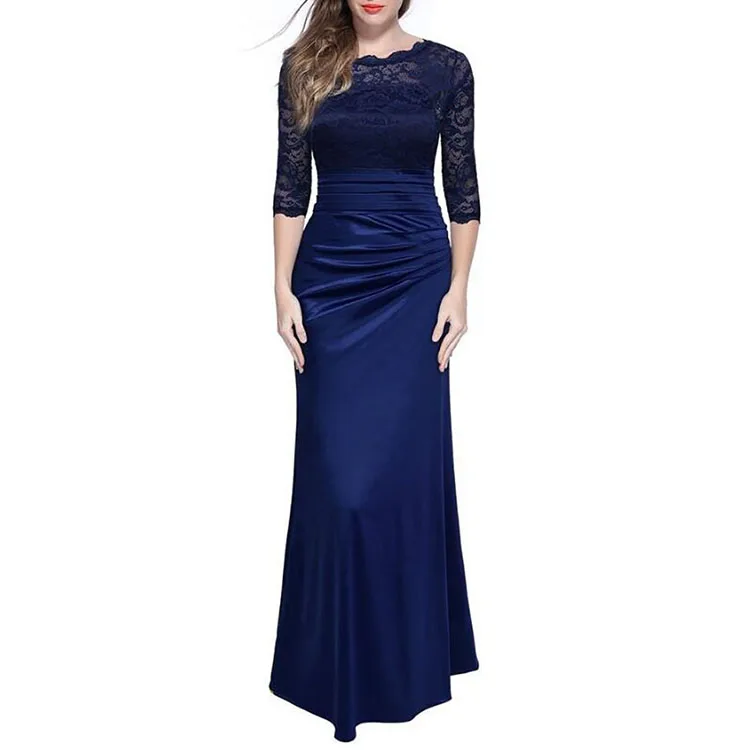 mother women plus size prom pleated sexy elegant party lace maxi vintage turkish long evening wear dresses of the bride clothing