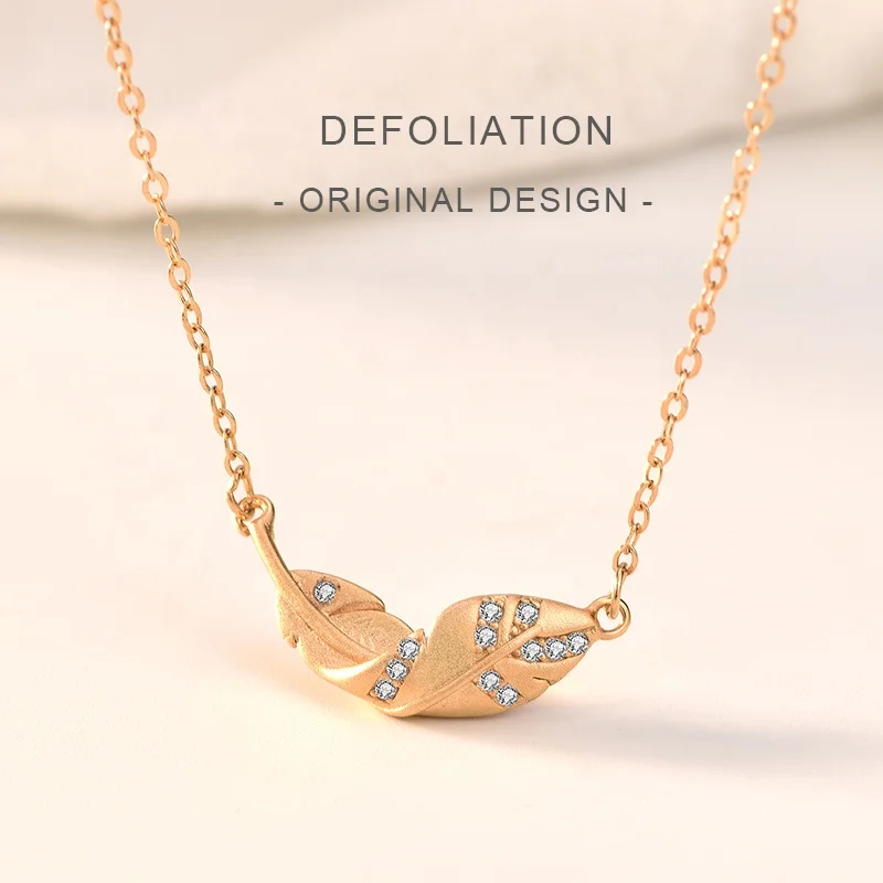 

Delicate Female Clavicle Chain 925 Sterling Silver Leaves Micro Pave Dazzling 3A Zircon leaf Pendant Necklace for Women