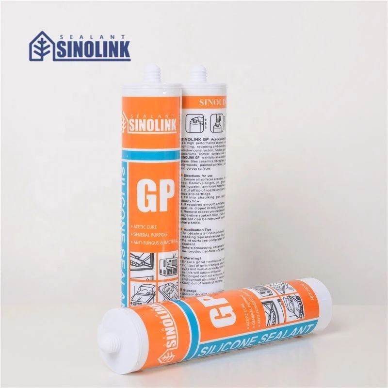 

SINOLINK best quality transparent silicone sealant gp for glass
