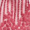 Customized polyester mesh dentelle rhinestones beaded bridal embroidery lace fabric dubai