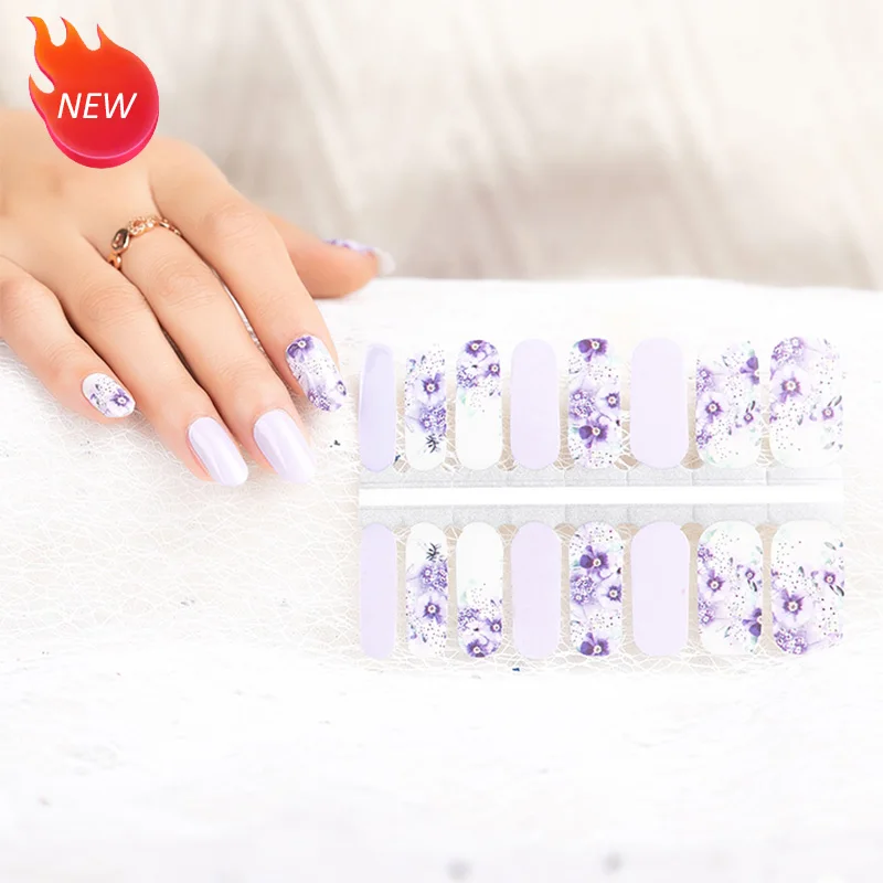 

Nail Art Manufacturer Colorful Nail Foil Sticker Art Flower Nail Wraps Sticker Manicure Decals