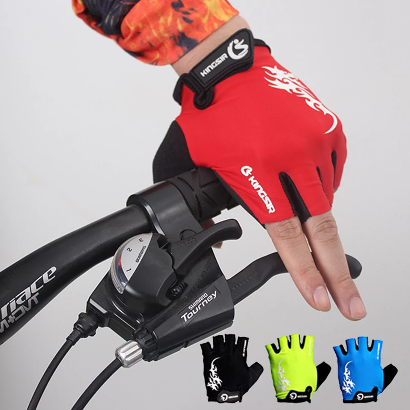 

Bike Cycling Gloves Half Finger Motorcycle Racing fitness cross weight lifting Sport Gloves wearable men women kid S XXL, Red,blue,black,green