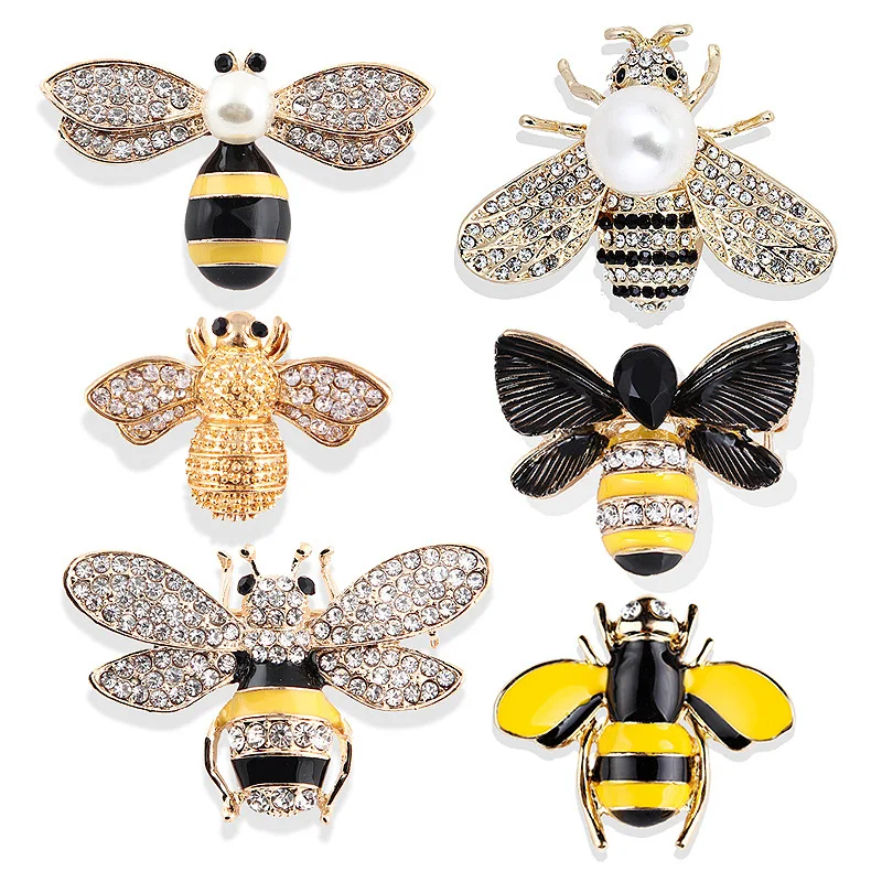 

Insect Series Brooch Women Delicate Little Bee Brooches Crystal Rhinestone Pin Brooch Jewelry Gifts For Girl, Many color can be chosen