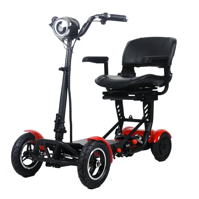 

Travel 4 Wheels Electric Handicapped Scooter Elderly Folding Mobility Scooter Airline Approved For Seniors, Black/ blue/ red/ customized