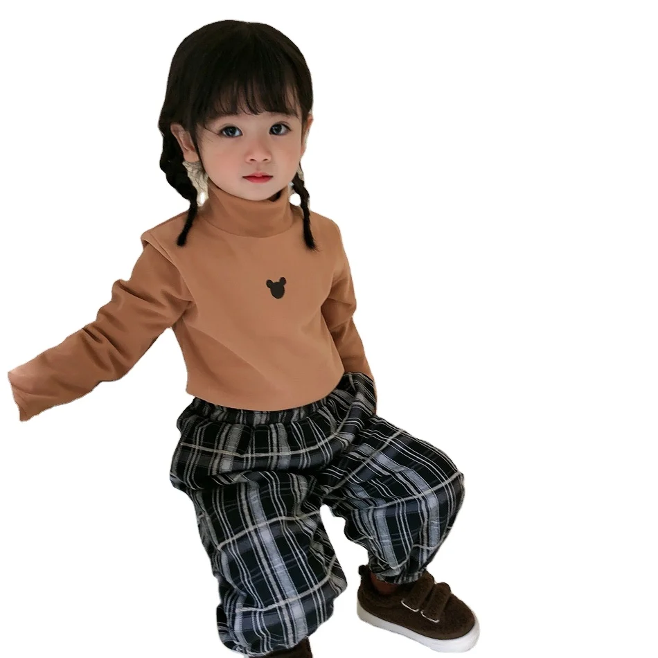 

Children velvet fever boy and girl pile up neck blouse western style mouse printed long sleeve T shirt baby top for wholesale, As pic shows, we can according to your request also