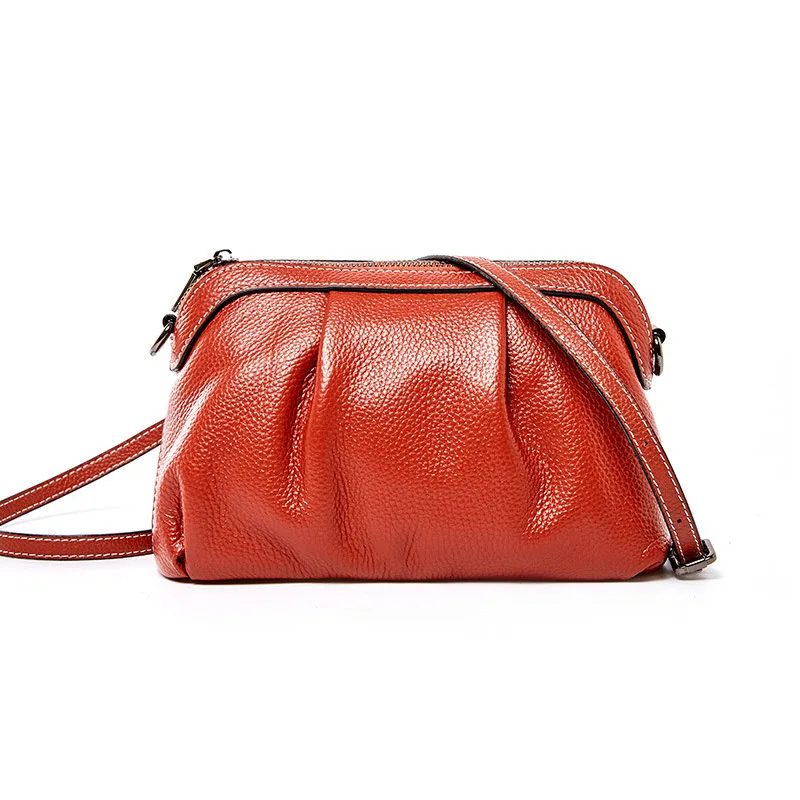 

Ladies Purse Genuine Leather Luxury Hand Bags Women Shoulder Shell Purse And Handbags For Women, Brown, wine red, gray, green, black
