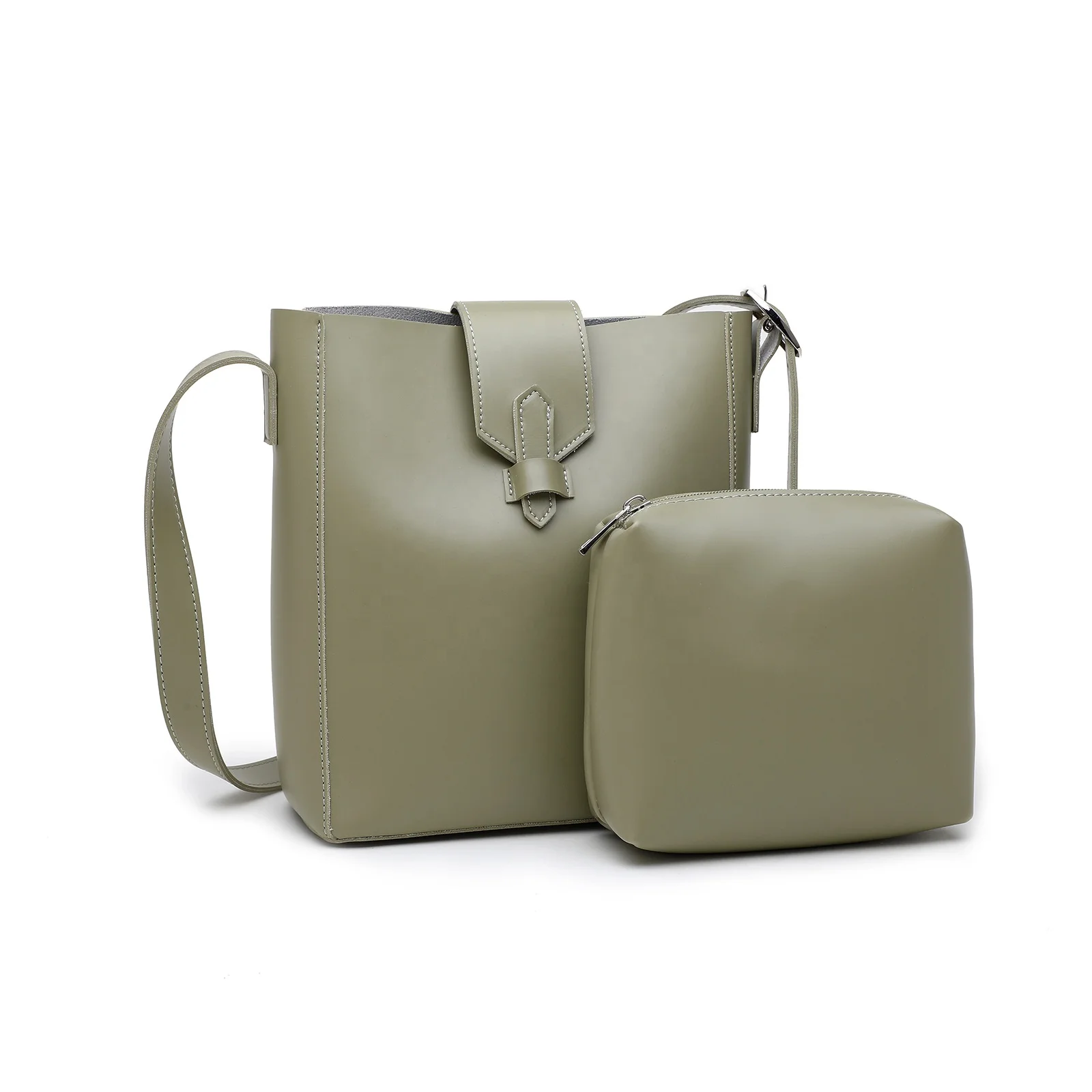 

New Arrivals Cheap Ladies Bags Bucket Handbag Set Pu Leather Custom Logo Handbag