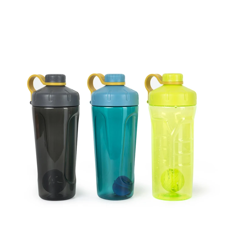 

2020 New BPA free shaker with mixing ball plastic protien shaker bottles, Customized color