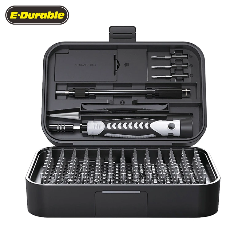 E-durable 130 in 1 Magnetic Precision Screwdriver Set Portable Screwdriver Bit Set Electronics Repair Screwdriver Kit Tools