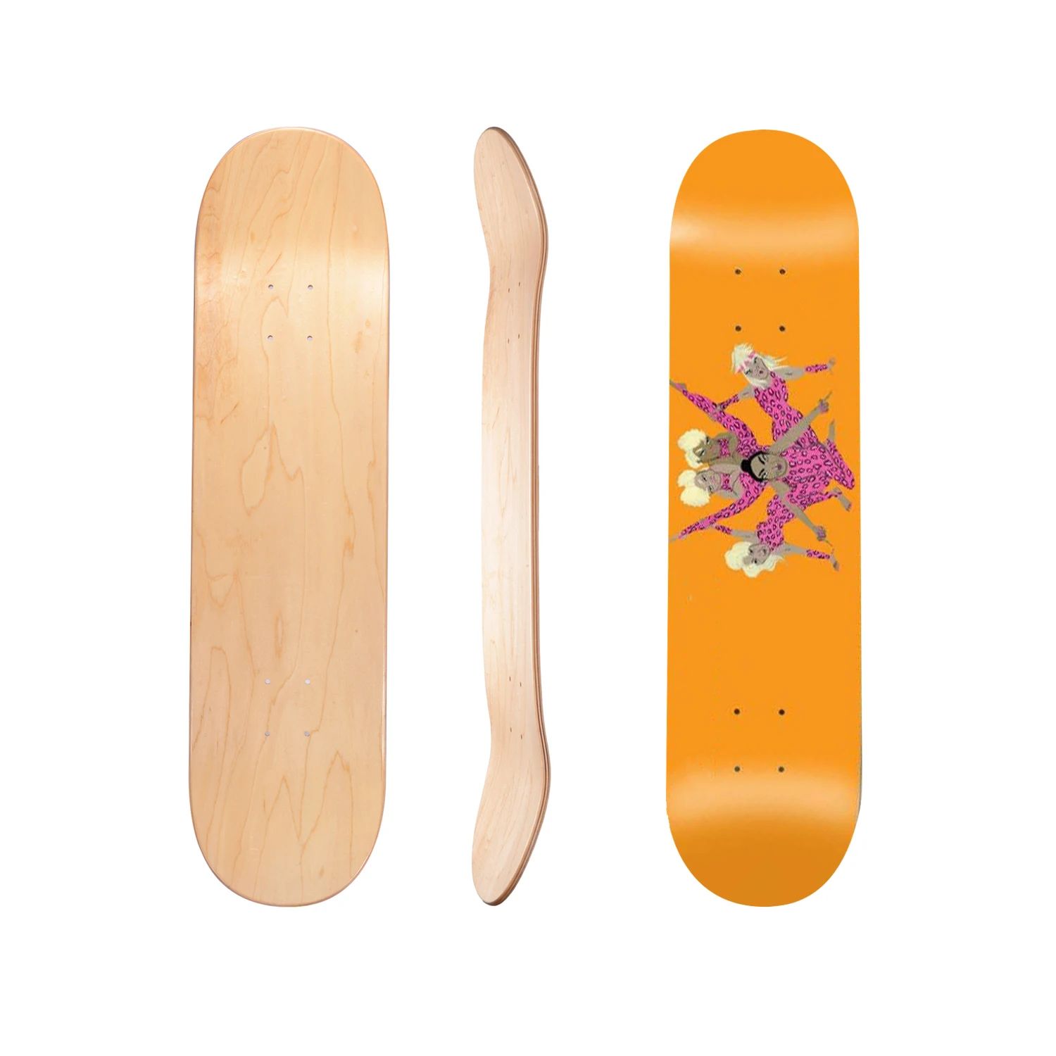 

Manufacturers Custom Printed Skate Board Decks Canadian Maple 7 Lay Blank Skateboard Deck