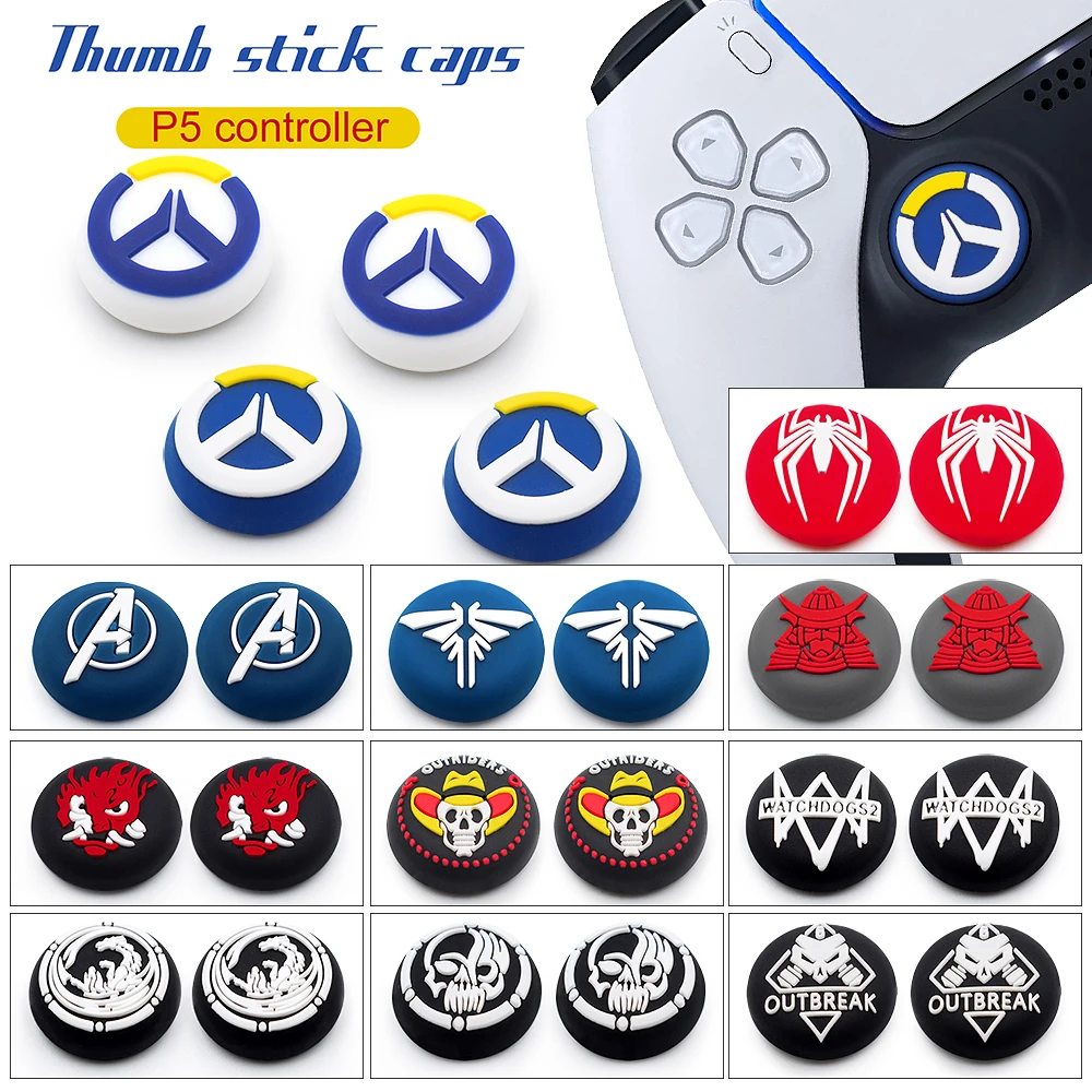 

New Game Controller Analog Joystick Silicone Cap For PS5 Thumb Stick Grip For PS5 Controller Caps