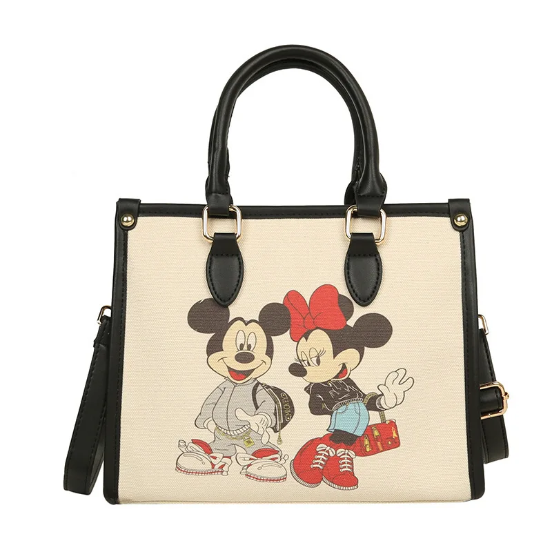 

2021 new Korean Mickey mouse cute canvas travel evening bag women handbags crossbody big size tote bag comestic bags wholesale, Customized color
