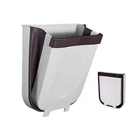 

Hanging Trash Can for Kitchen Cabinet Door Small Collapsible Foldable Waste Bin Hanging Trash Holder for Bathroom