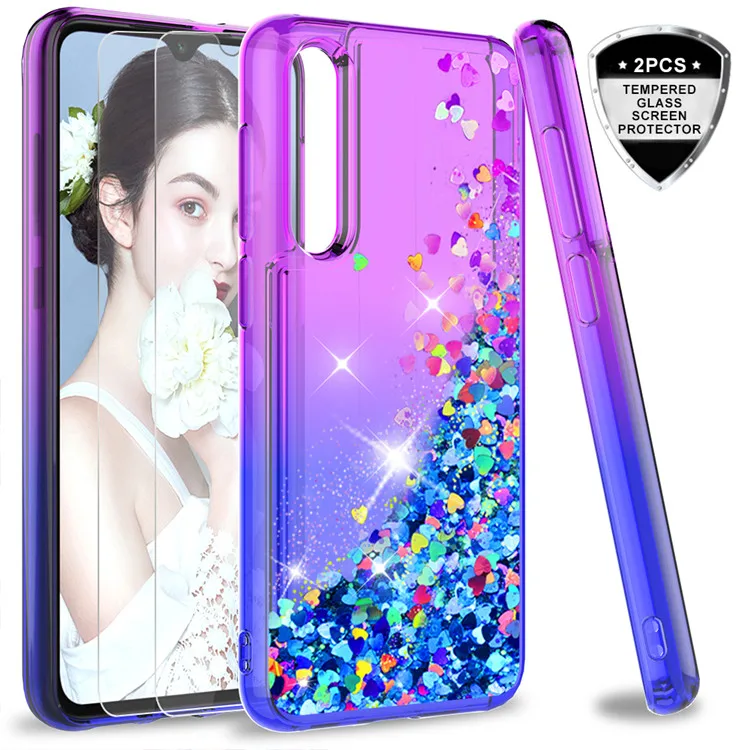 

LeYi 3D Glitter Liquid Silicone Phone Cover For Samsung Galaxy J7 2017 Case with Tempered Glass Screen Protector[2 pack]