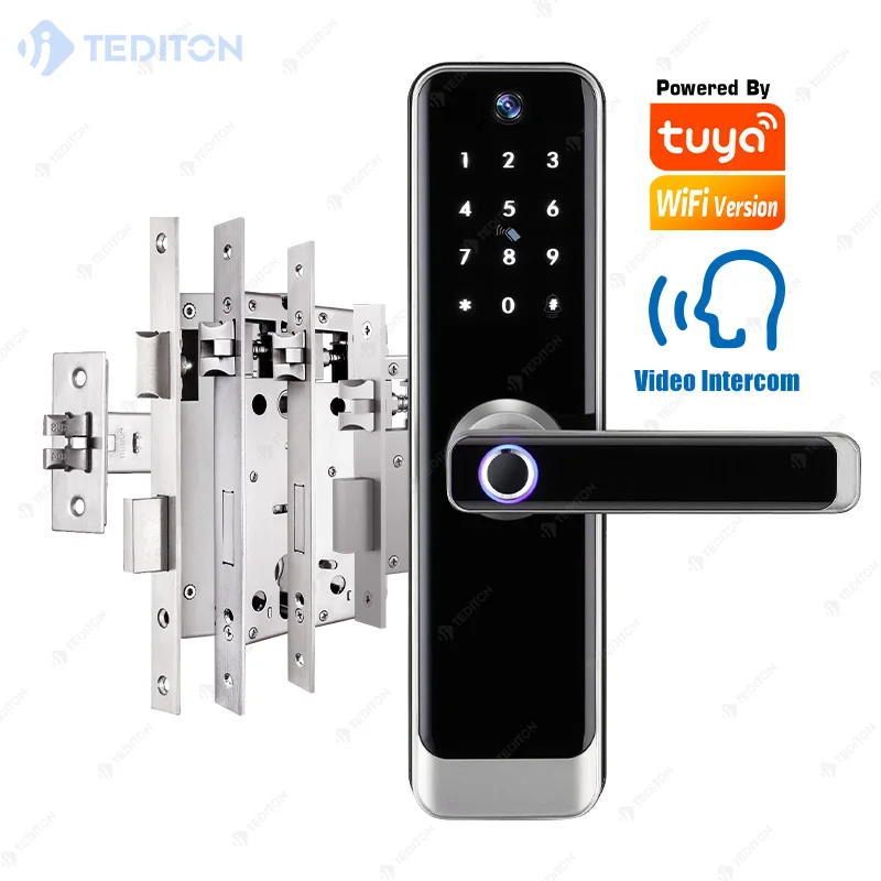 

New Design Safety ttlock App Tuya WiFi Smart Electric Digital Door Lock Waterproof Fingerprint Door Locks