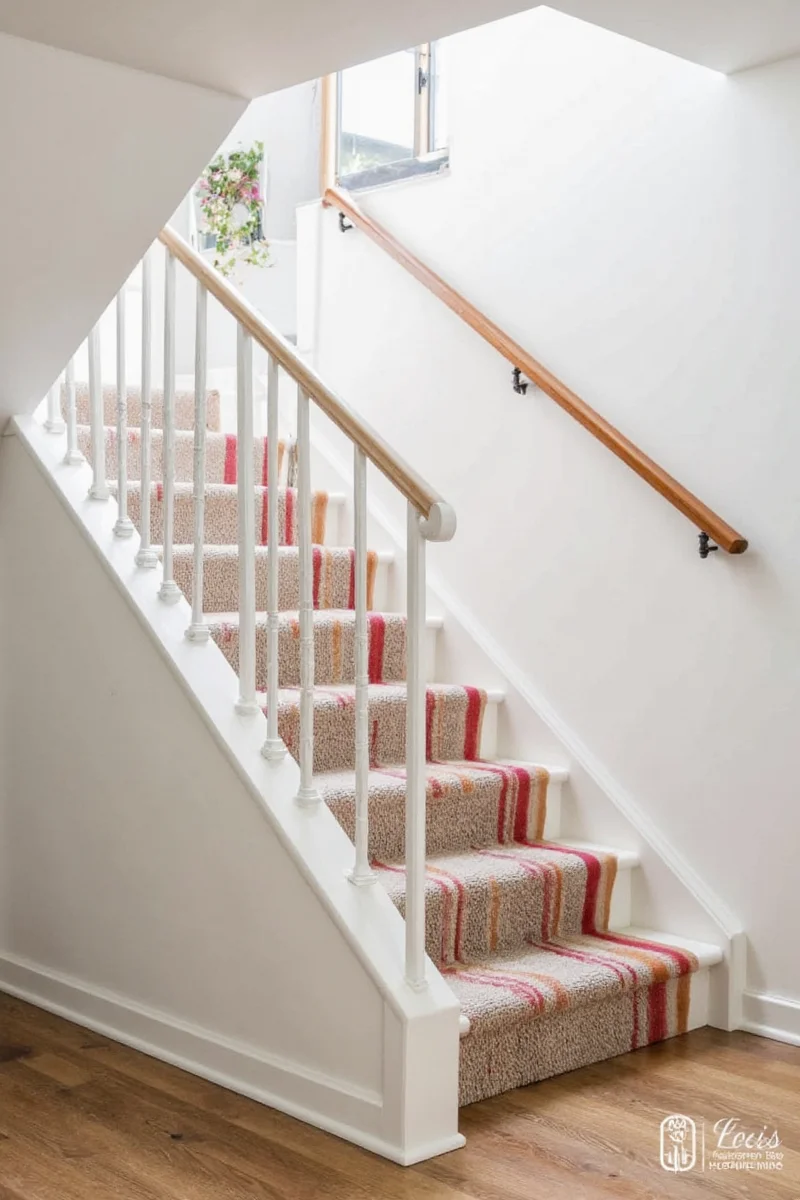 Built-in bookshelves under staircase