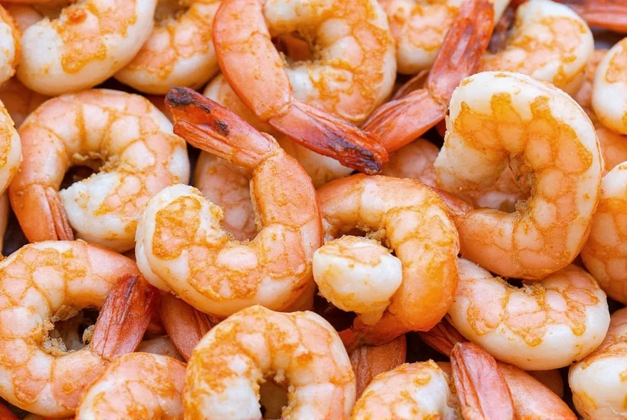 Grilled shrimp skewers seasoned with various spices