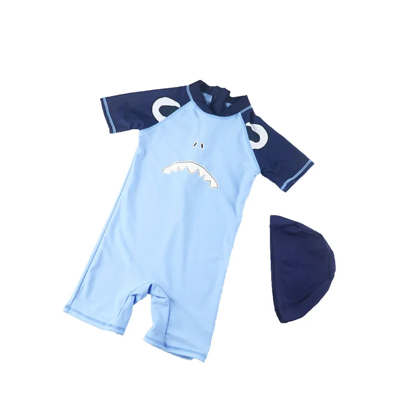 

Kids beach leisure sportswear, sun hat, boys and children, one-piece swimsuit, swimming trunks, quick-drying, pattern: big eyes