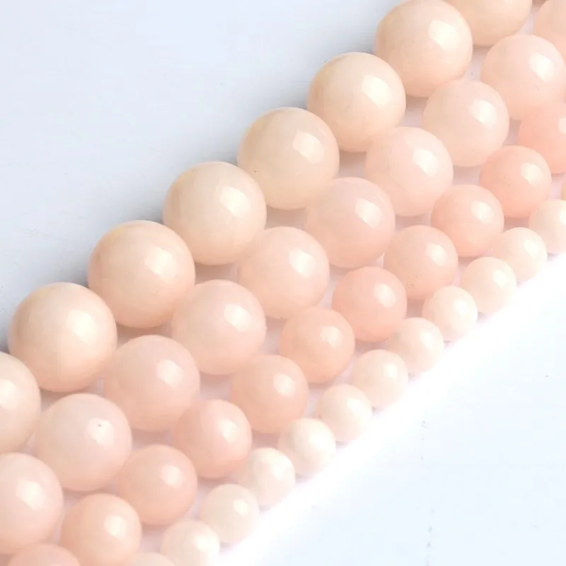 

Wholesale 6/8/10/12MM Round Light Pink Jades Stone Loose Beads for Jewelry Making