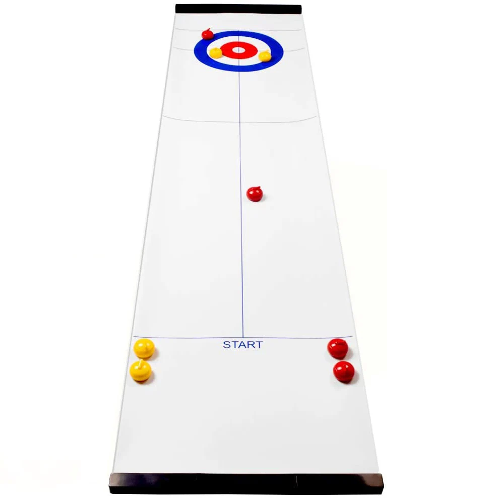 

Indoor Kids Compact Tabletop Curling Games Set, Colorful