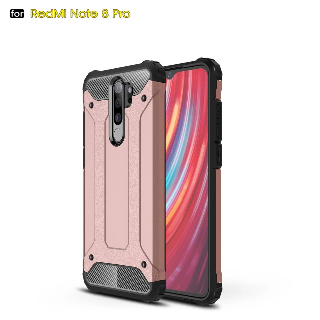 

High Quality Shockproof TPU PC Phone Case For Xiaomi Redmi Note 8 Pro Mobile Back Cover