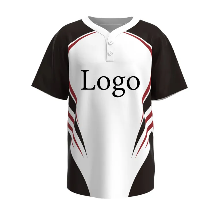

New Design Two Button Mens Compressed Sublimation Jersey Baseball Jersey Shirt, Customized color