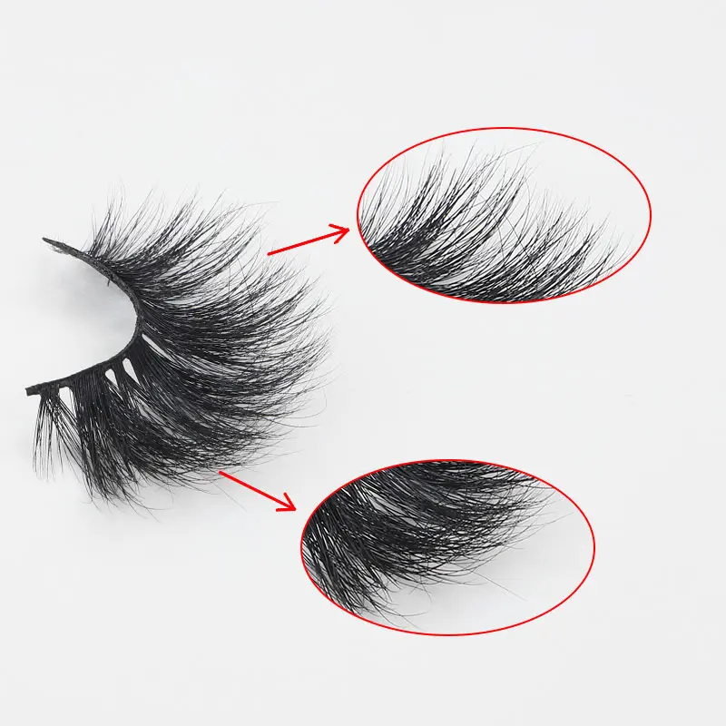

3d 5d curled false eyelashes and fluffy full lashes 25 30 mm mink eyelashes with custom label box