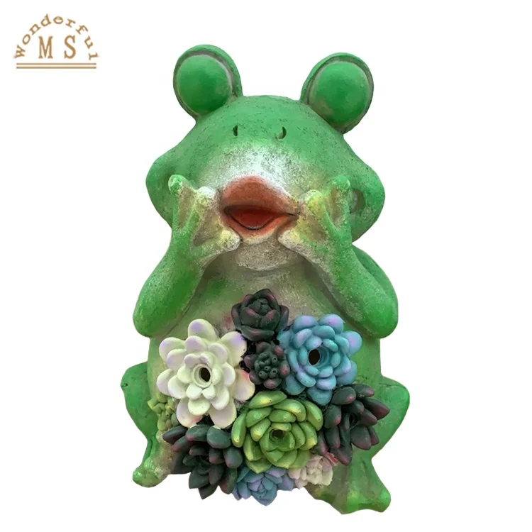 Garden Decorative Resin Snail with Solar Led Light,Horticulture Decorative Frog with Solar,Resin Animal Figurine Decoration