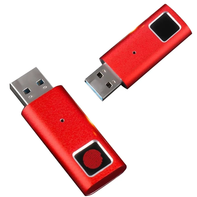 

Factory direct selling Fingerprint Encryption USB Flash Drive 8GB16GB 32Gb 64GB 128GB USB2.0 High Speed, Black, red, blue, gold