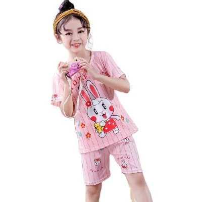 

Low price custom wholesale summer kids pajamas sets Various cartoon short-sleeved children's pajamas, Custom made