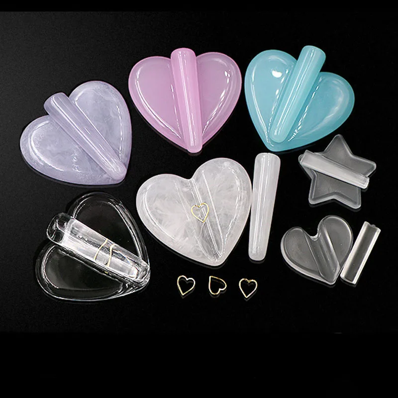 

1Pc Star/Heart Shape Nail Art Metal Slice Rivet Embossed Mold Metal Frame Bend Curve Making Model Manicure Tool, Picture