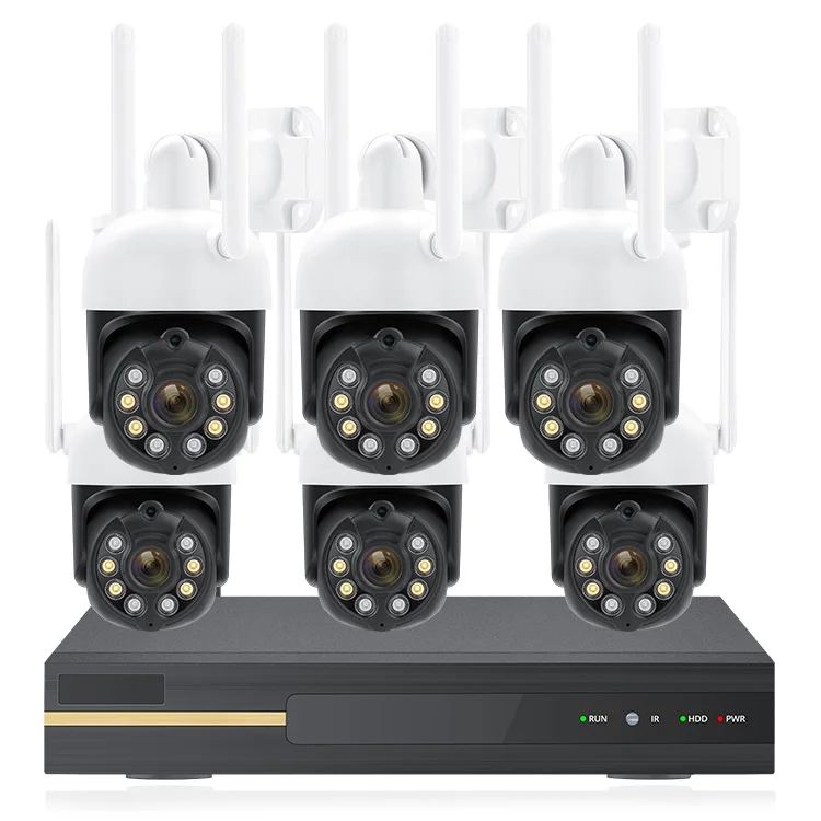 

H.265 6PCS 3MP Wifi IP PTZ Camera 8CH HD 1080P Wireless CCTV KIT P2P Security Camera System