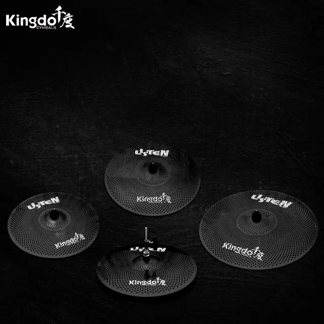 

low sound silent low volume cymbal for drum cymbal set, Black
