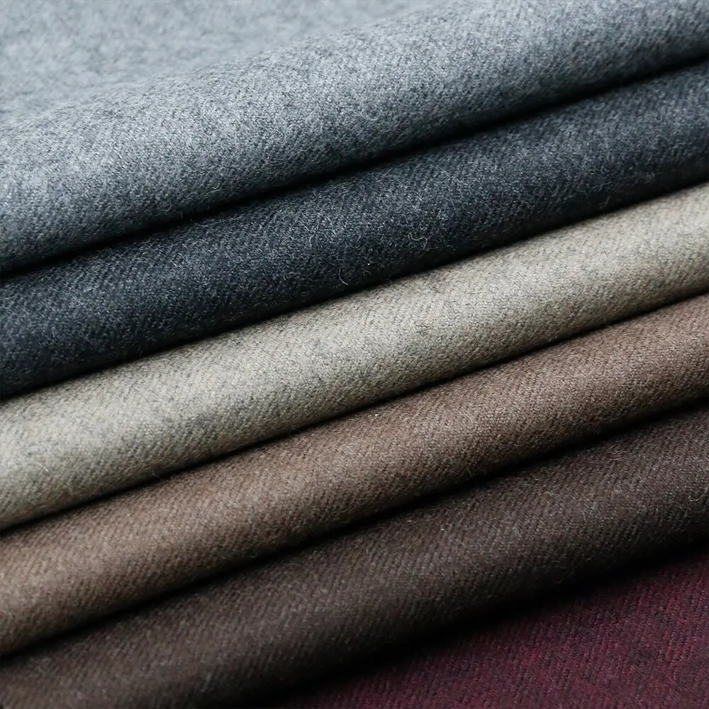 Wholesale Italian Merino Wool Twill Fabric Brushed 100% Worsted Wool Fabric for Men's Suits Fall and Winter Styles