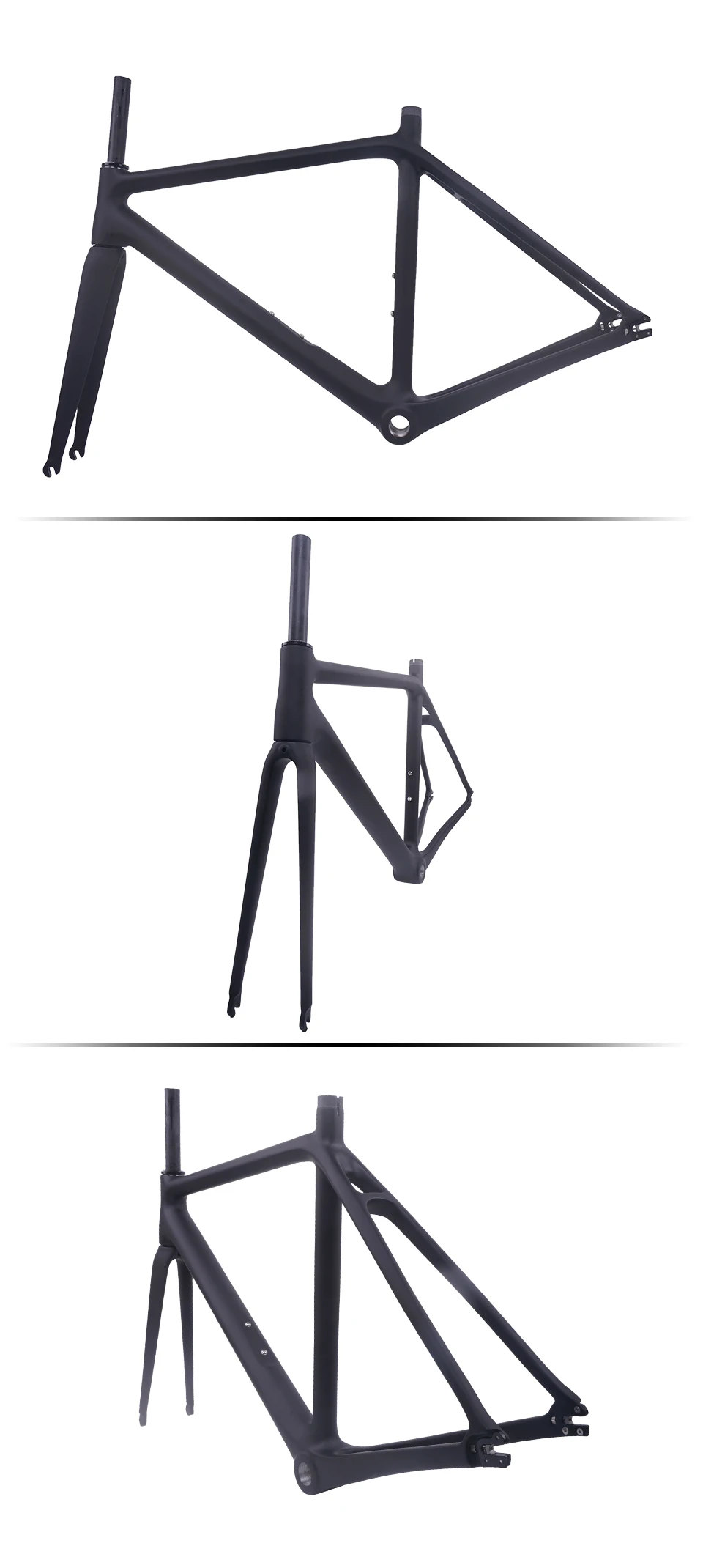 Custom Carbon Track Bike Frame With Carbon Fiber Fork Fixed Gear Track