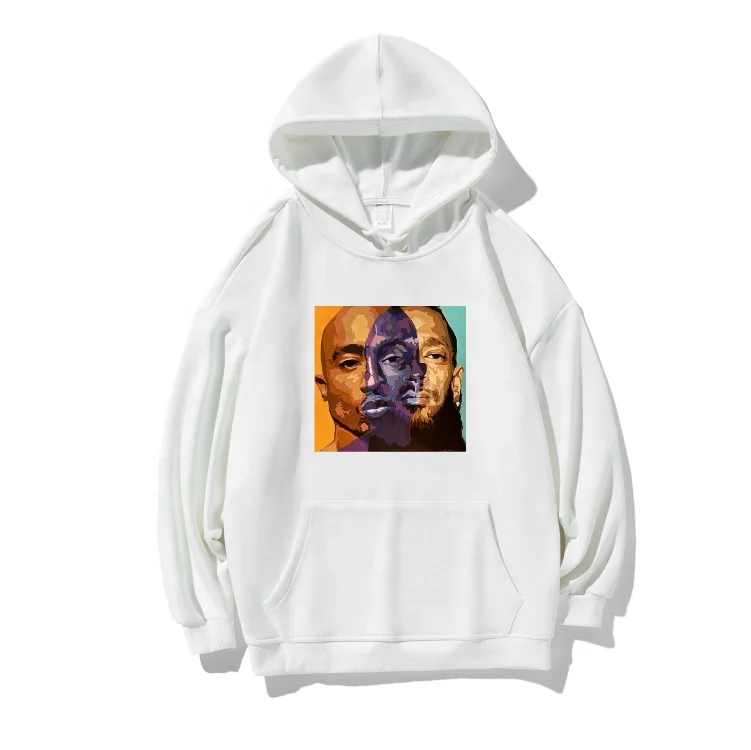 

Velvet Heavy Long Sleeve Streetwear Rapper Tupac 2pac Print Men Sweatshirt Casual Loose Hiphop Winter Men Hoodie Tops Men Shirts, As picture show