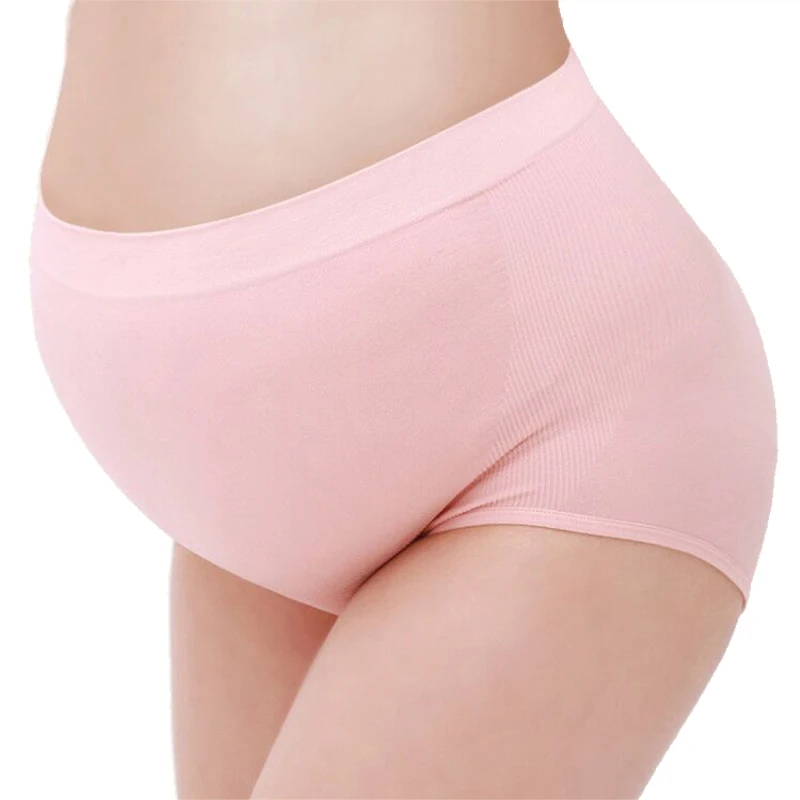 

Wholesale Provide Sample Breathable and Comfortable Maternity Elastic High Waist Seamless Underwear Pregnant Panties, Black, beige, pink