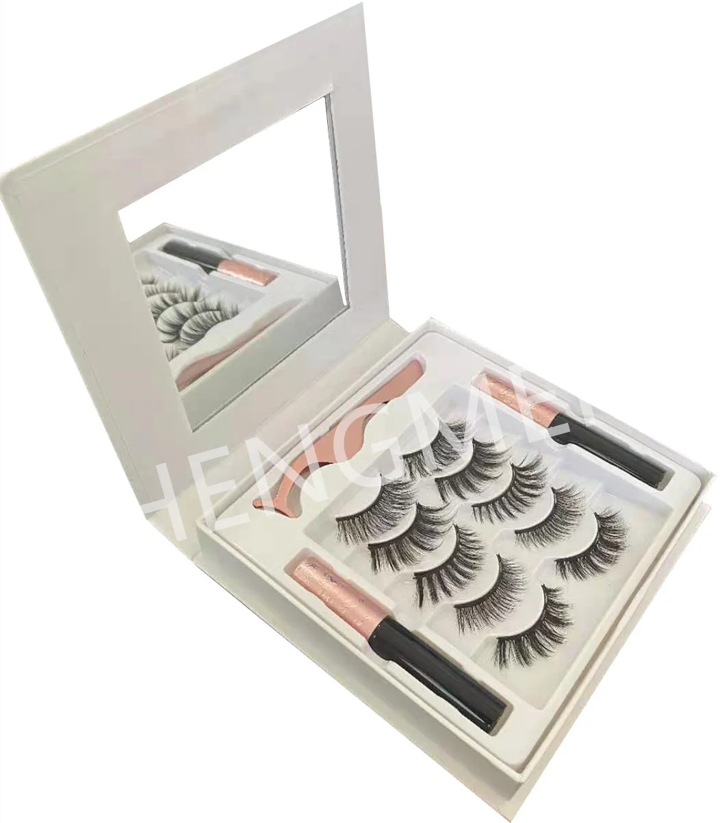 

2021 high quality 5 pairs magnetic eyelashes with glue